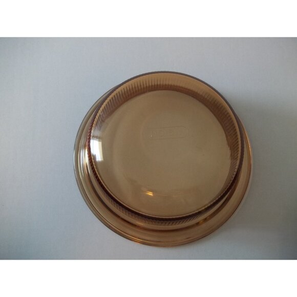 Corning VISION Round 24 oz Amber Casserole Dish V-30-B w/Pyrex Lid V-1-C - Picture 8 of 10